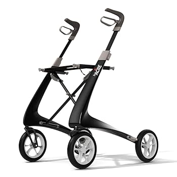 H491\" byACRE Carbon Ultralight 歩行器 介護 赤 Carbon Ultralight - The Worlds Lightest Rollator walker: 4,8 kg